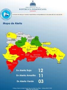 COE mantiene 26 provincias bajo alerta por efectos de tormenta tropical Melissa