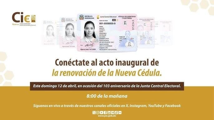 JCE anuncia horarios y centros cedulación para entrega de la nueva cédula a partir del 12 de abril